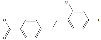 4-[(2-chloro-4-fluorophenyl)methoxy]benzoic acid 结构式