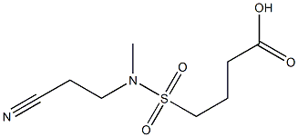 4-[(2-cyanoethyl)(methyl)sulfamoyl]butanoic acid 结构式