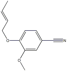 4-[(2E)-but-2-enyloxy]-3-methoxybenzonitrile 结构式