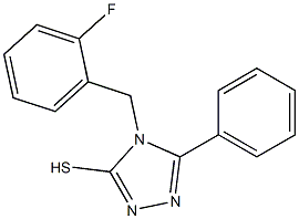 4-[(2-fluorophenyl)methyl]-5-phenyl-4H-1,2,4-triazole-3-thiol 结构式