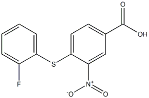 4-[(2-fluorophenyl)sulfanyl]-3-nitrobenzoic acid 结构式