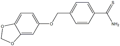 4-[(2H-1,3-benzodioxol-5-yloxy)methyl]benzene-1-carbothioamide 结构式