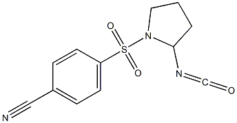 4-[(2-isocyanatopyrrolidine-1-)sulfonyl]benzonitrile 结构式