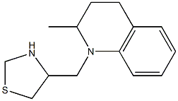 4-[(2-methyl-1,2,3,4-tetrahydroquinolin-1-yl)methyl]-1,3-thiazolidine 结构式