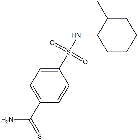 4-[(2-methylcyclohexyl)sulfamoyl]benzene-1-carbothioamide 结构式