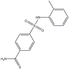 4-[(2-methylphenyl)sulfamoyl]benzene-1-carbothioamide 结构式