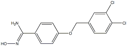 4-[(3,4-dichlorophenyl)methoxy]-N'-hydroxybenzene-1-carboximidamide 结构式