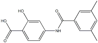 4-[(3,5-dimethylbenzoyl)amino]-2-hydroxybenzoic acid 结构式