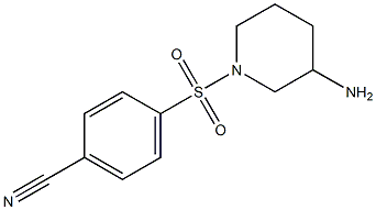 4-[(3-aminopiperidine-1-)sulfonyl]benzonitrile 结构式