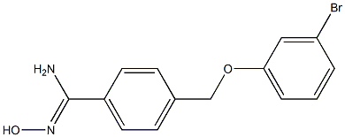 4-[(3-bromophenoxy)methyl]-N'-hydroxybenzenecarboximidamide 结构式