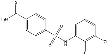 4-[(3-chloro-2-fluorophenyl)sulfamoyl]benzene-1-carbothioamide 结构式