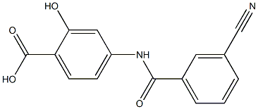 4-[(3-cyanobenzene)amido]-2-hydroxybenzoic acid 结构式