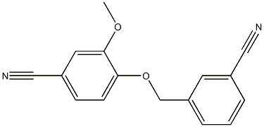 4-[(3-cyanobenzyl)oxy]-3-methoxybenzonitrile 结构式