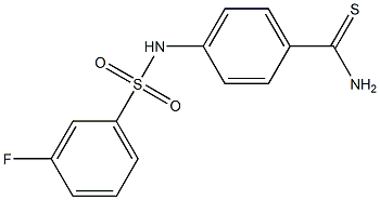 4-[(3-fluorobenzene)sulfonamido]benzene-1-carbothioamide 结构式