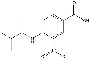 4-[(3-methylbutan-2-yl)amino]-3-nitrobenzoic acid 结构式