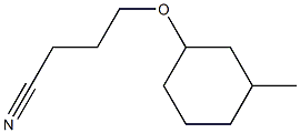 4-[(3-methylcyclohexyl)oxy]butanenitrile 结构式