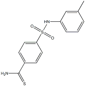 4-[(3-methylphenyl)sulfamoyl]benzene-1-carbothioamide 结构式