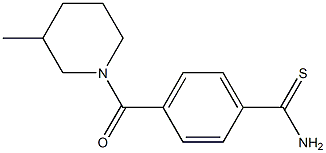 4-[(3-methylpiperidin-1-yl)carbonyl]benzenecarbothioamide 结构式