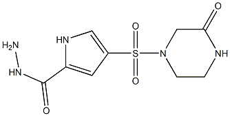 4-[(3-oxopiperazin-1-yl)sulfonyl]-1H-pyrrole-2-carbohydrazide 结构式