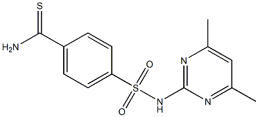 4-[(4,6-dimethylpyrimidin-2-yl)sulfamoyl]benzene-1-carbothioamide 结构式
