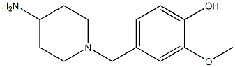 4-[(4-aminopiperidin-1-yl)methyl]-2-methoxyphenol 结构式