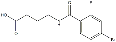 4-[(4-bromo-2-fluorobenzoyl)amino]butanoic acid 结构式