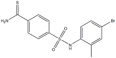 4-[(4-bromo-2-methylphenyl)sulfamoyl]benzene-1-carbothioamide 结构式