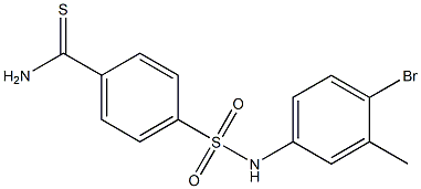 4-[(4-bromo-3-methylphenyl)sulfamoyl]benzene-1-carbothioamide 结构式