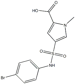 4-[(4-bromophenyl)sulfamoyl]-1-methyl-1H-pyrrole-2-carboxylic acid 结构式