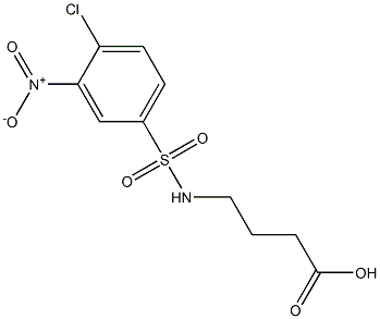 4-[(4-chloro-3-nitrobenzene)sulfonamido]butanoic acid 结构式