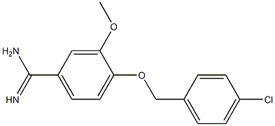 4-[(4-chlorobenzyl)oxy]-3-methoxybenzenecarboximidamide 结构式