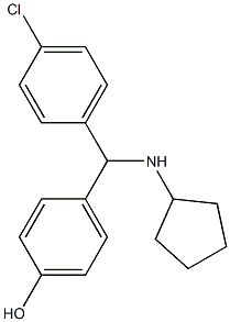 4-[(4-chlorophenyl)(cyclopentylamino)methyl]phenol 结构式