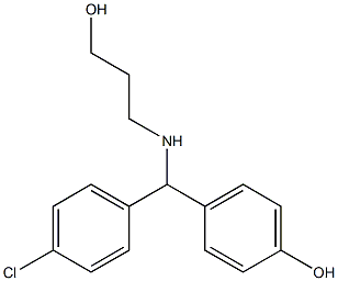 4-[(4-chlorophenyl)[(3-hydroxypropyl)amino]methyl]phenol 结构式