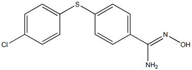 4-[(4-chlorophenyl)sulfanyl]-N'-hydroxybenzene-1-carboximidamide 结构式