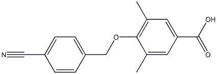 4-[(4-cyanophenyl)methoxy]-3,5-dimethylbenzoic acid 结构式