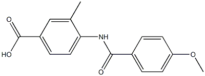 4-[(4-methoxybenzoyl)amino]-3-methylbenzoic acid 结构式