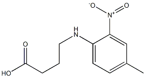 4-[(4-methyl-2-nitrophenyl)amino]butanoic acid 结构式