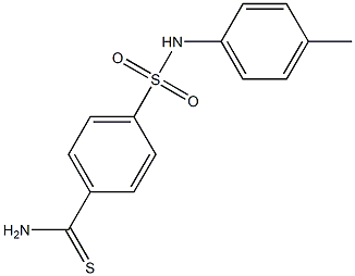 4-[(4-methylphenyl)sulfamoyl]benzene-1-carbothioamide 结构式