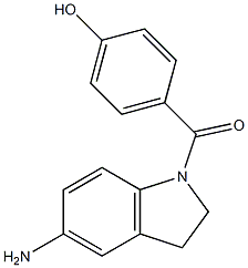 4-[(5-amino-2,3-dihydro-1H-indol-1-yl)carbonyl]phenol 结构式