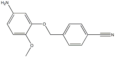 4-[(5-amino-2-methoxyphenoxy)methyl]benzonitrile 结构式