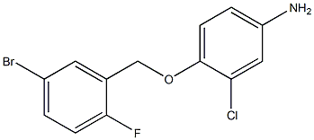 4-[(5-bromo-2-fluorobenzyl)oxy]-3-chloroaniline 结构式