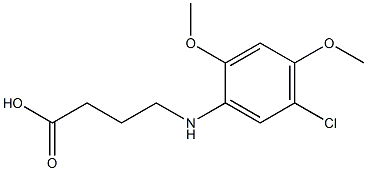 4-[(5-chloro-2,4-dimethoxyphenyl)amino]butanoic acid 结构式