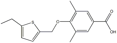 4-[(5-ethylthiophen-2-yl)methoxy]-3,5-dimethylbenzoic acid 结构式