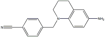4-[(6-amino-1,2,3,4-tetrahydroquinolin-1-yl)methyl]benzonitrile 结构式