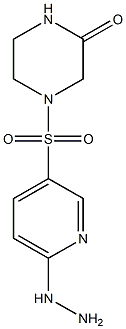 4-[(6-hydrazinylpyridine-3-)sulfonyl]piperazin-2-one 结构式