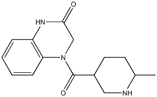 4-[(6-methylpiperidin-3-yl)carbonyl]-1,2,3,4-tetrahydroquinoxalin-2-one 结构式