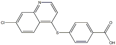 4-[(7-chloroquinolin-4-yl)sulfanyl]benzoic acid 结构式