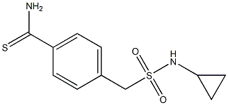 4-[(cyclopropylsulfamoyl)methyl]benzene-1-carbothioamide 结构式