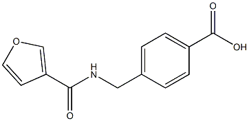 4-[(furan-3-ylformamido)methyl]benzoic acid 结构式