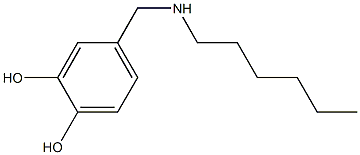 4-[(hexylamino)methyl]benzene-1,2-diol 结构式